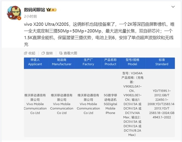 蓝厂年度杀手锏！vivo X200 Ultra前瞻：影像灭霸富联平台|富联娱乐注册登录缩略图