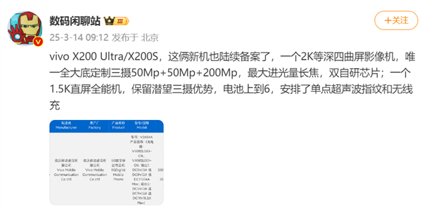 新一代影像灭霸vivo X200 Ultra定了：2亿像素业界最大进光量潜望长焦、双自研芯片富联平台|富联娱乐注册登录缩略图